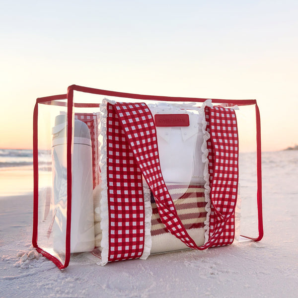 Cherry Gingham Jelly Tote