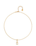 Crystal Drop Necklace - Gold