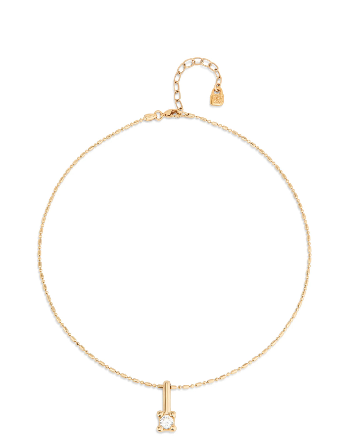 Crystal Drop Necklace - Gold